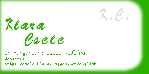 klara csele business card